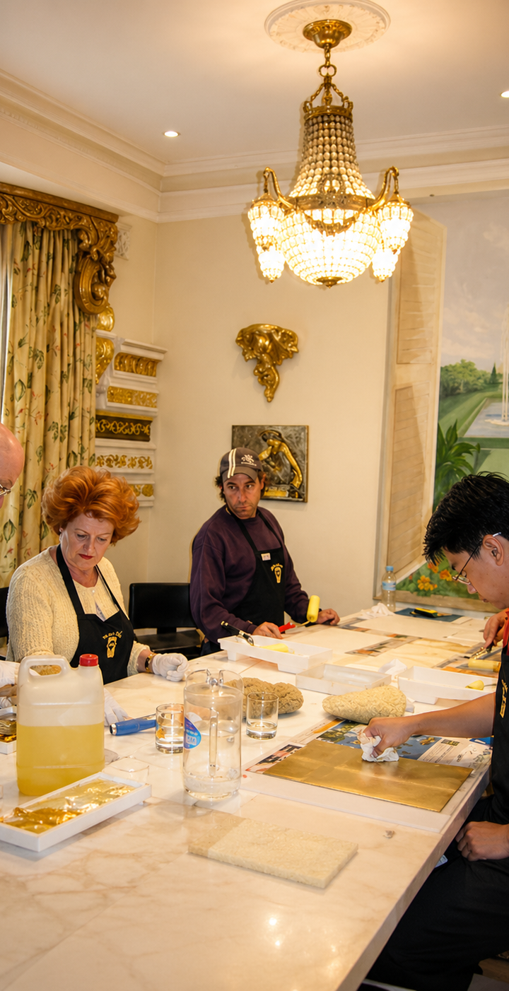A Master Course student at the bench, focused on their work